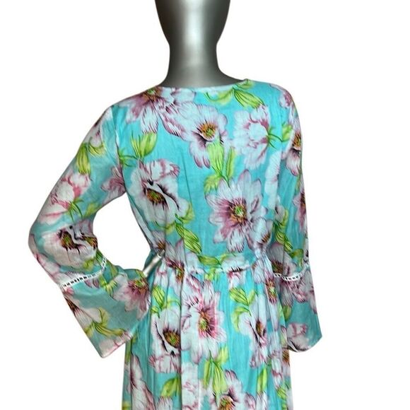 NWT Debbie Katz Lulu Dress Cotton Bohemian Floral (008) - Picture 8 of 13